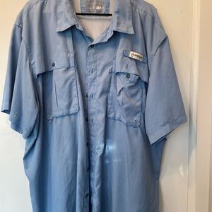 Blue and white small checkered print